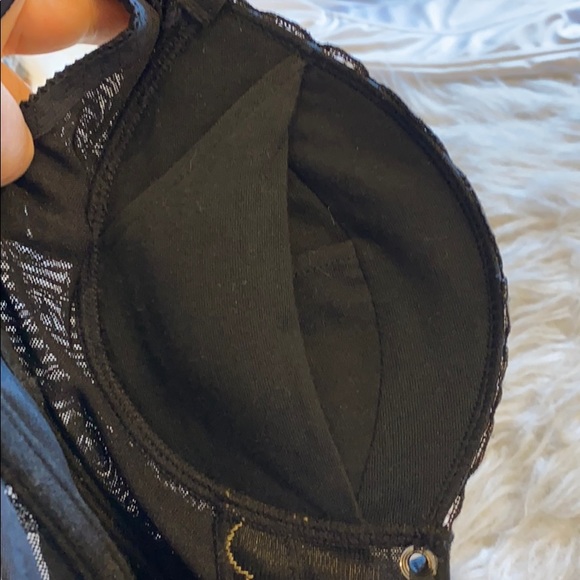 Black Bustier with front gold trim - Picture 3 of 3